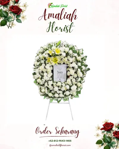 Krans Bunga Duka Cita di Sukamekar